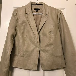 Willi Smith beige and gold blazer. Size 10